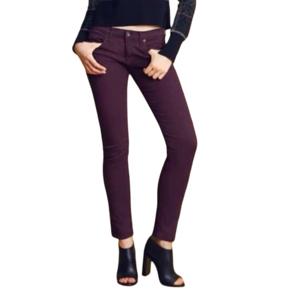 rag & bone THE DRE Jeans Sz‎ 27 in AGED WINE - Picture 1 of 8